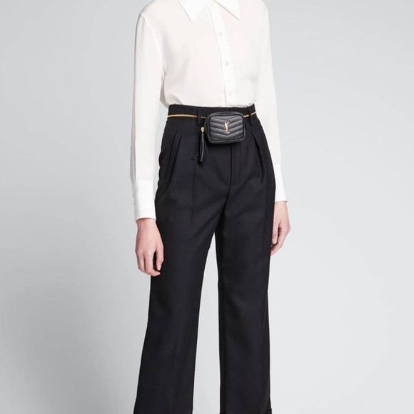 MSRP$1195 NWT! BNIB! YSL Saint Laurent Lou Baby Quilted Grain de Poudre Belt Bag - Picture 8 of 16